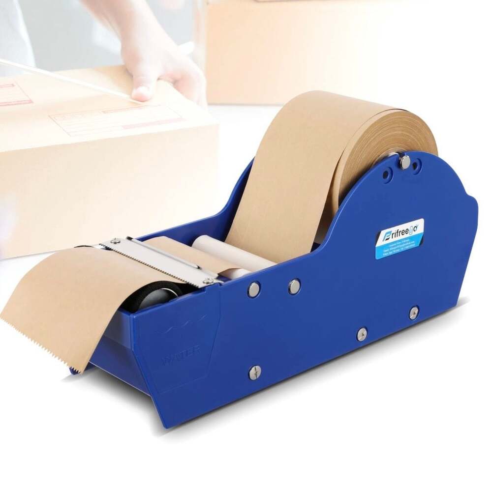 Frifreego Manual Water-Activated Kraft Paper Tape Dispenser, Adjustable Width